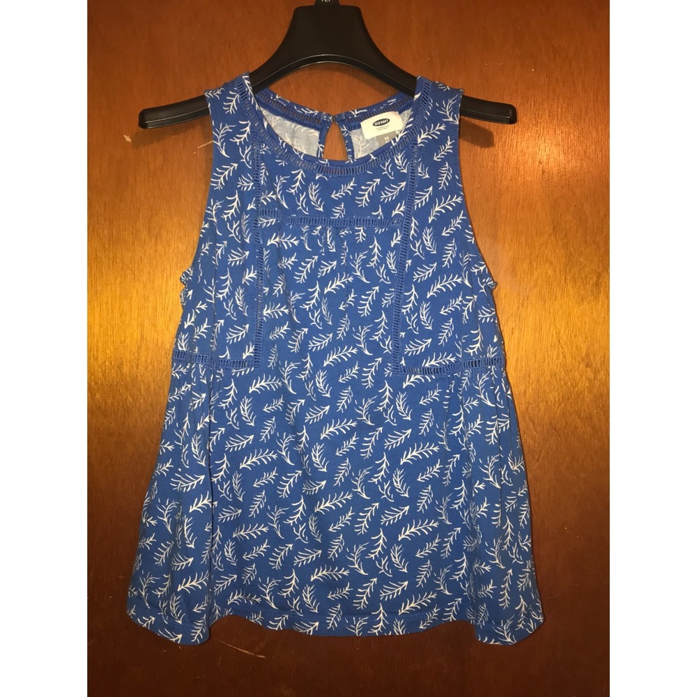 Blue Pattern Tank Top